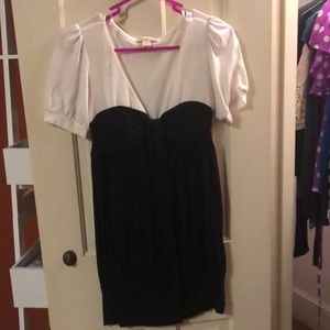 White and black dress